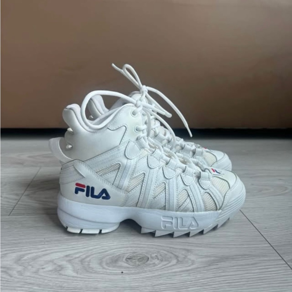 Fila White High-Top Sneakers